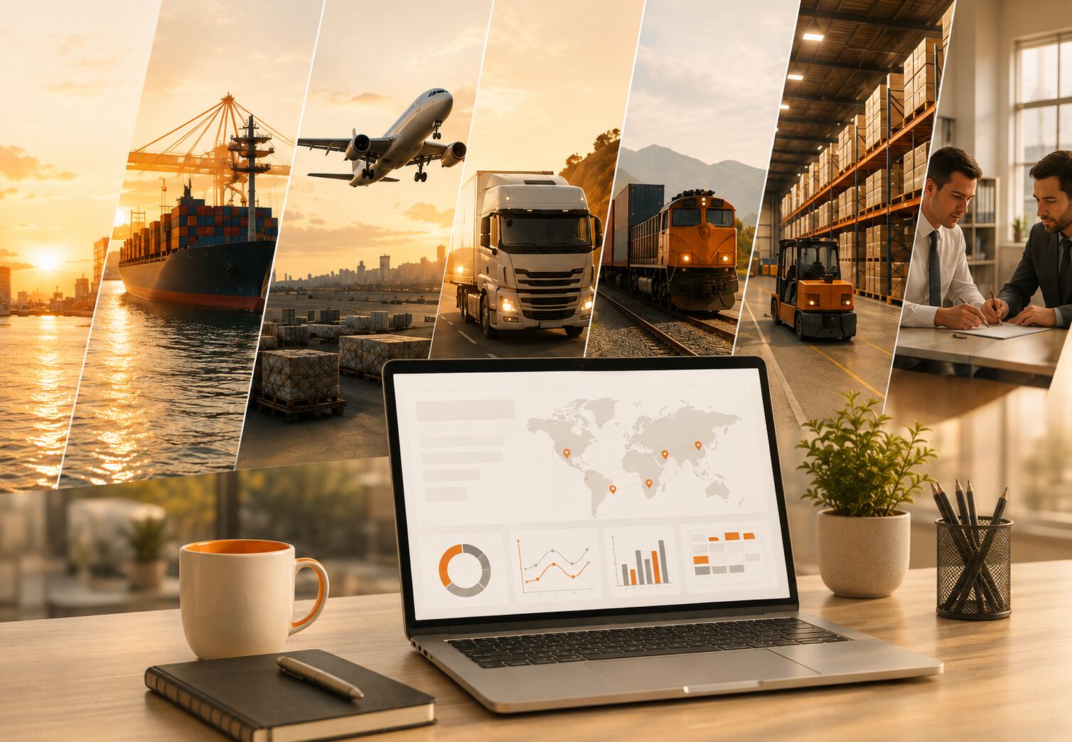 Sea, air, road, rail, warehousing, and logistics management services